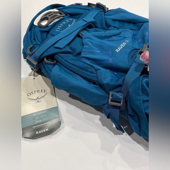 Osprey Women\'s Raven 14 L Hydration Pack 85 oz. Reservoir Backpack Blue NWT